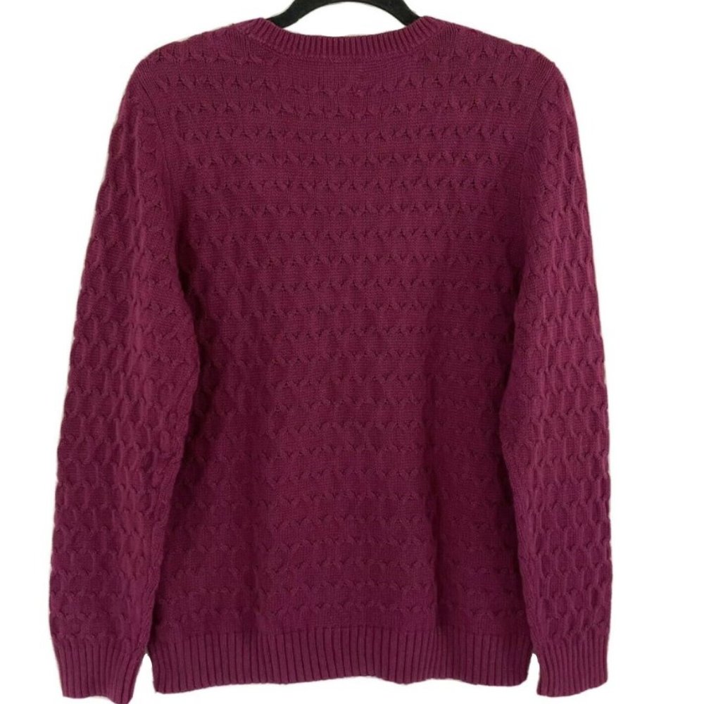 ⛔️SOLD⛔️ CROFT & BARROW Cable Knit Sweater Sz XL - Picture 7 of 13